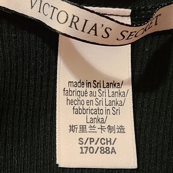 Victorias Secret black tank top Misses juniors size small. NWOT - Picture 3 of 5